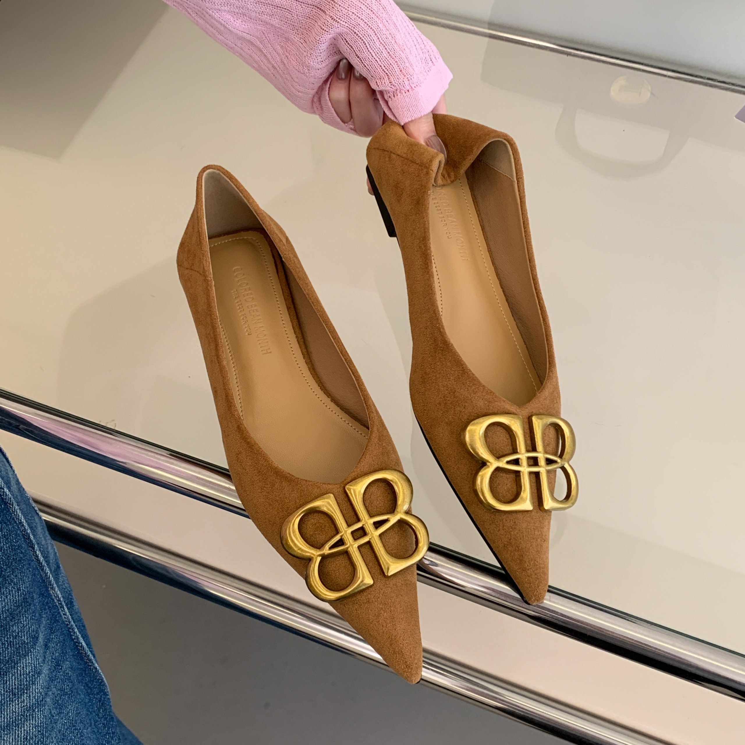 1768377419750_pz1iS5.jpg 2026 New Spring Fashion Flat Low Heel Pointed Toe Comfortable Slip-On Shoes for Women