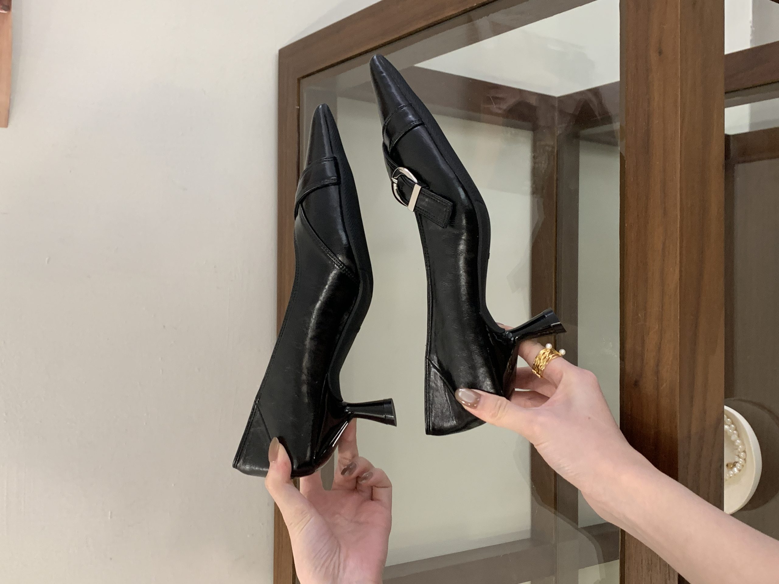1768624051861_Qv944R.jpg 2026 New Spring Chic Buckle High Heel Pointed Toe French Retro Comfortable Office Commuter Women's Shoes