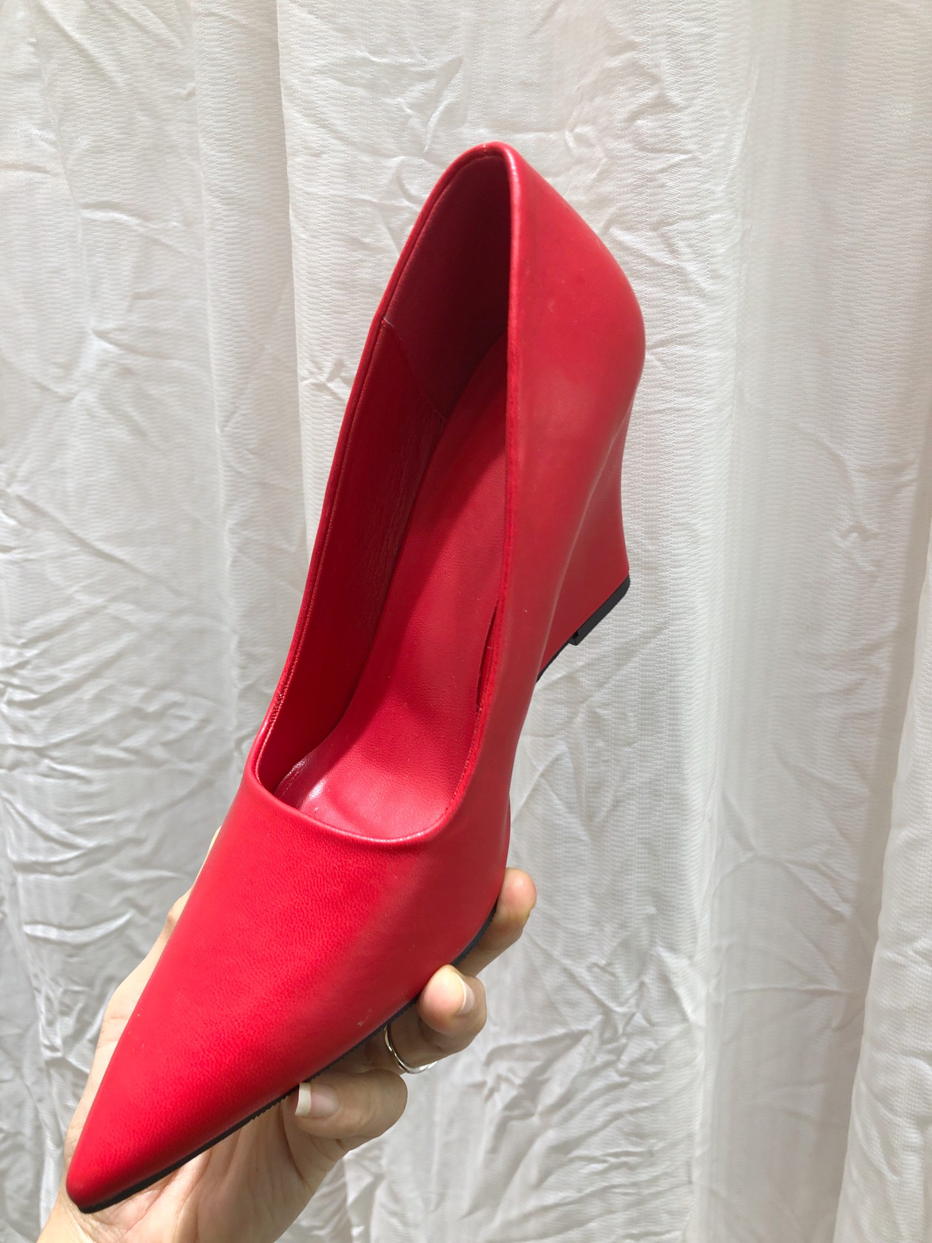 1771907268473_EsexZJ.jpg BUBUFLY Women's Pointed Toe Wedge Heel Shoes 2026 Spring New Thick Sole Work Shoes