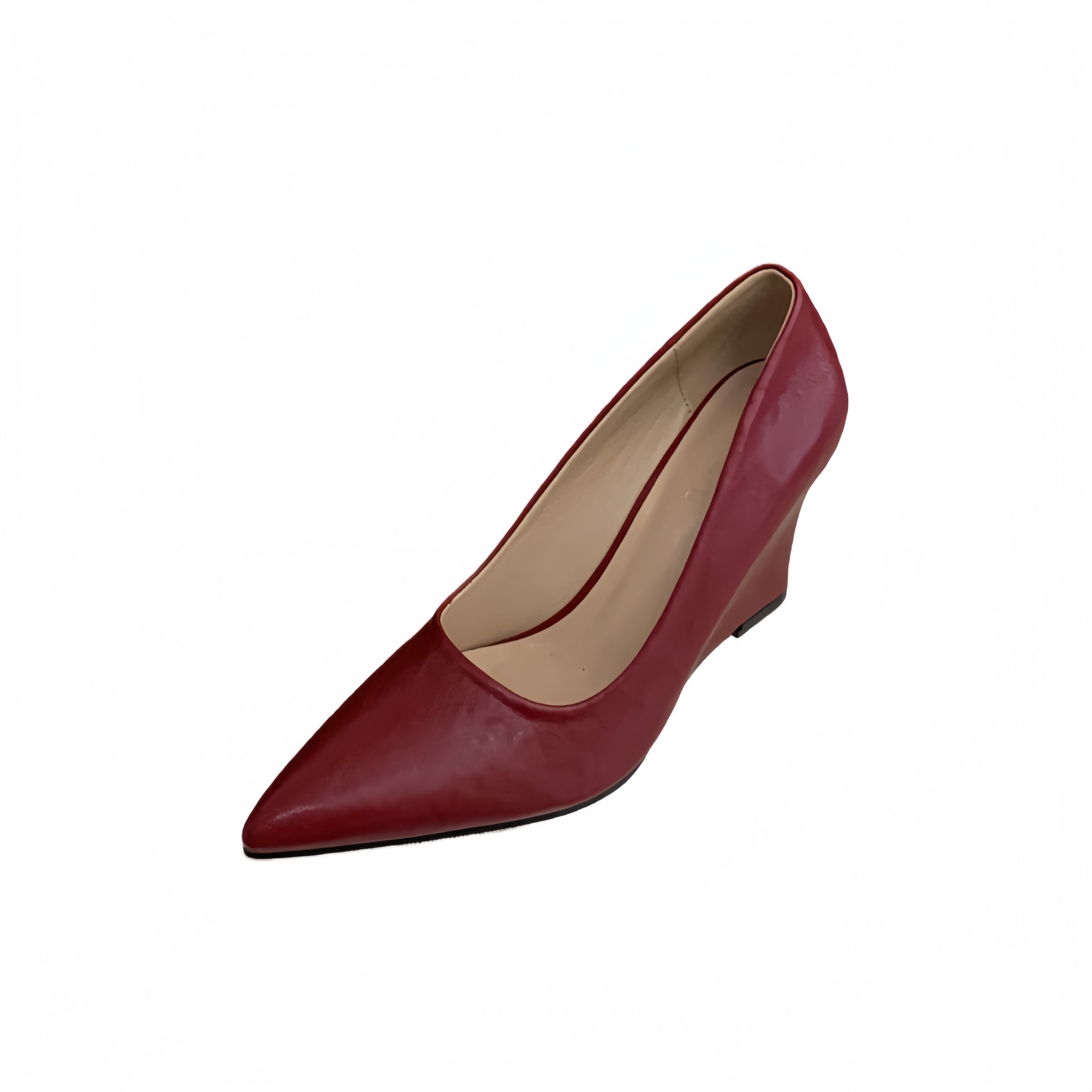 1771907278352_9tR7qc.jpg BUBUFLY Women's Pointed Toe Wedge Heel Shoes 2026 Spring New Thick Sole Work Shoes