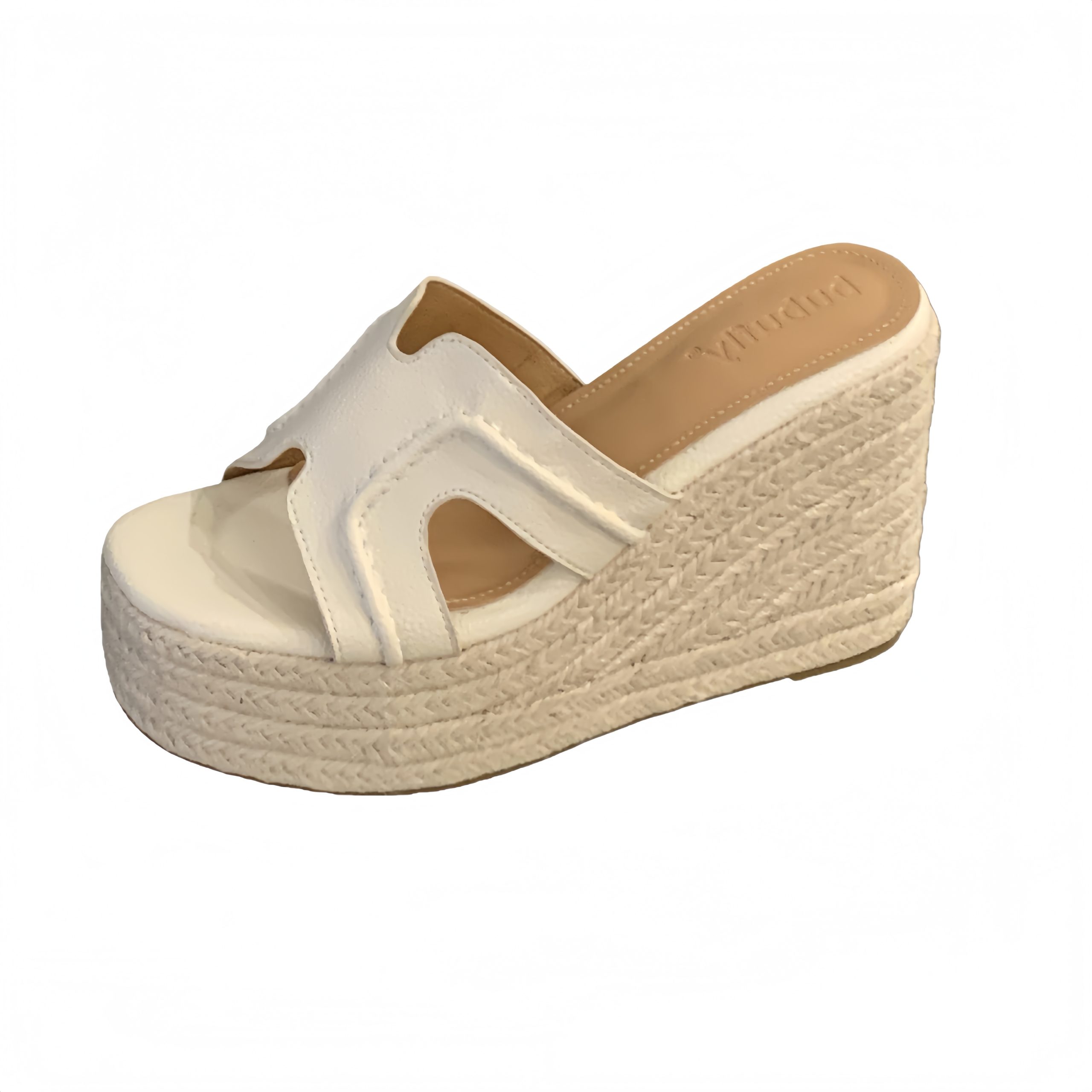 BUBUFLY Women's 10cm Platform Wedge Sandals 2026 New Style Slip-On Open Toe Summer Sandals