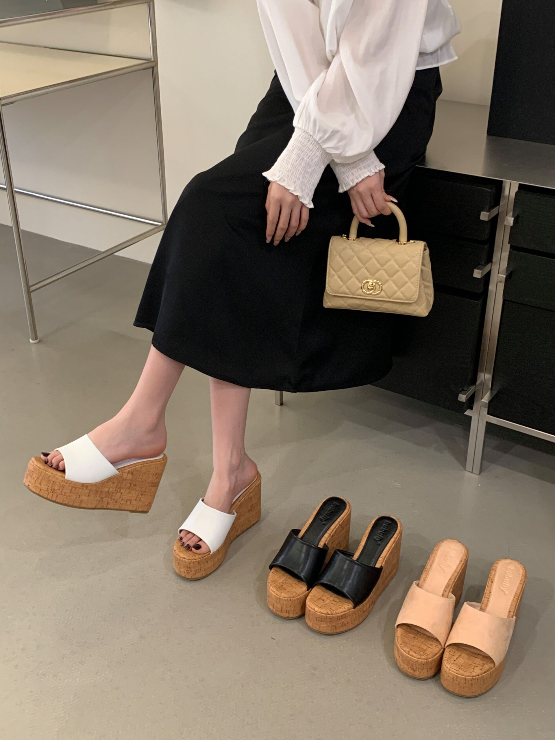2026 Waterproof Platform Wedge Slide Sandals for Women Beach Vacation One-Strap