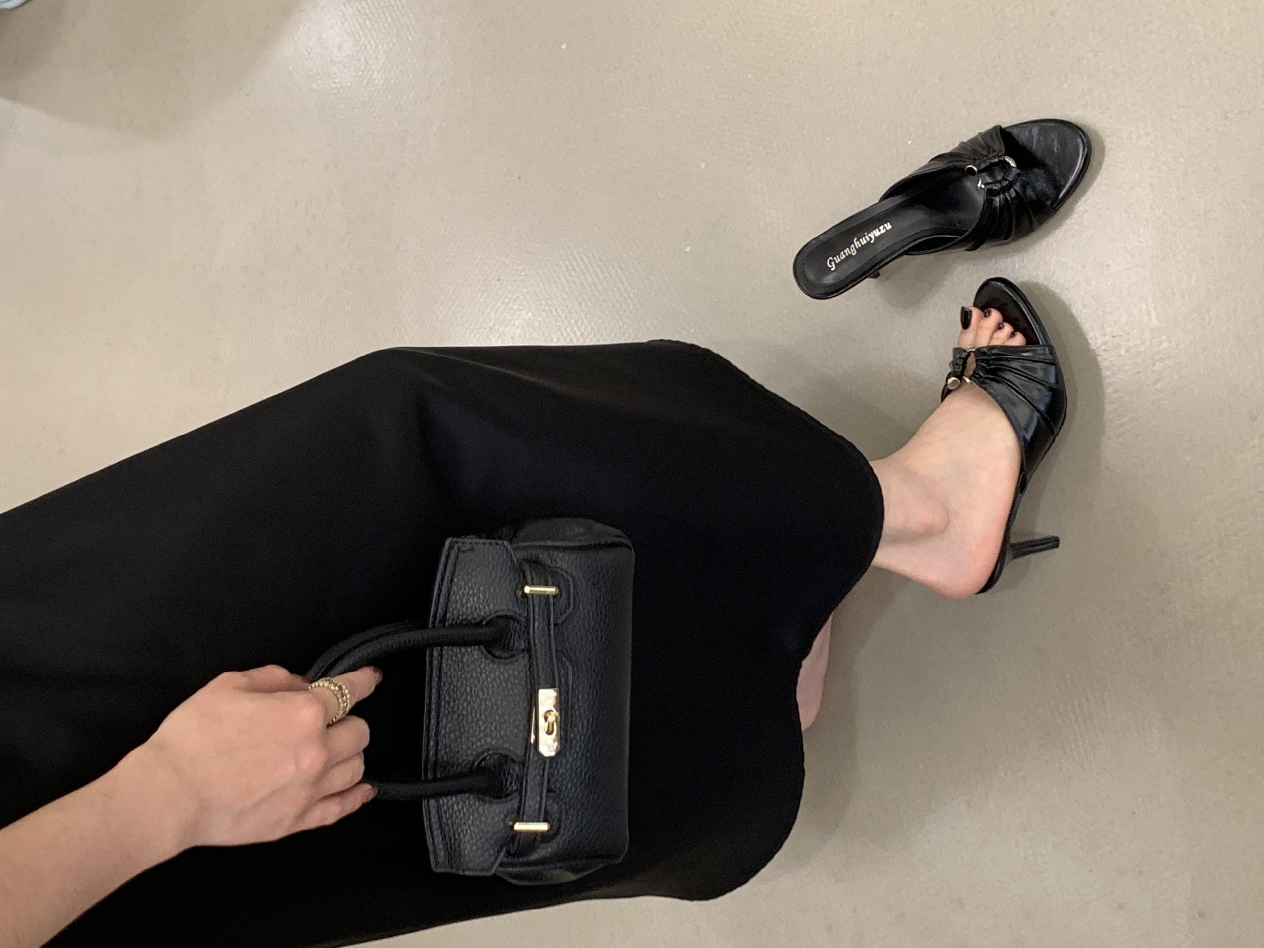 2026 Summer New Pointed Toe Brown Retro Open Toe Sexy Pleated Thin Heel High Heel Sandals Slippers for Women