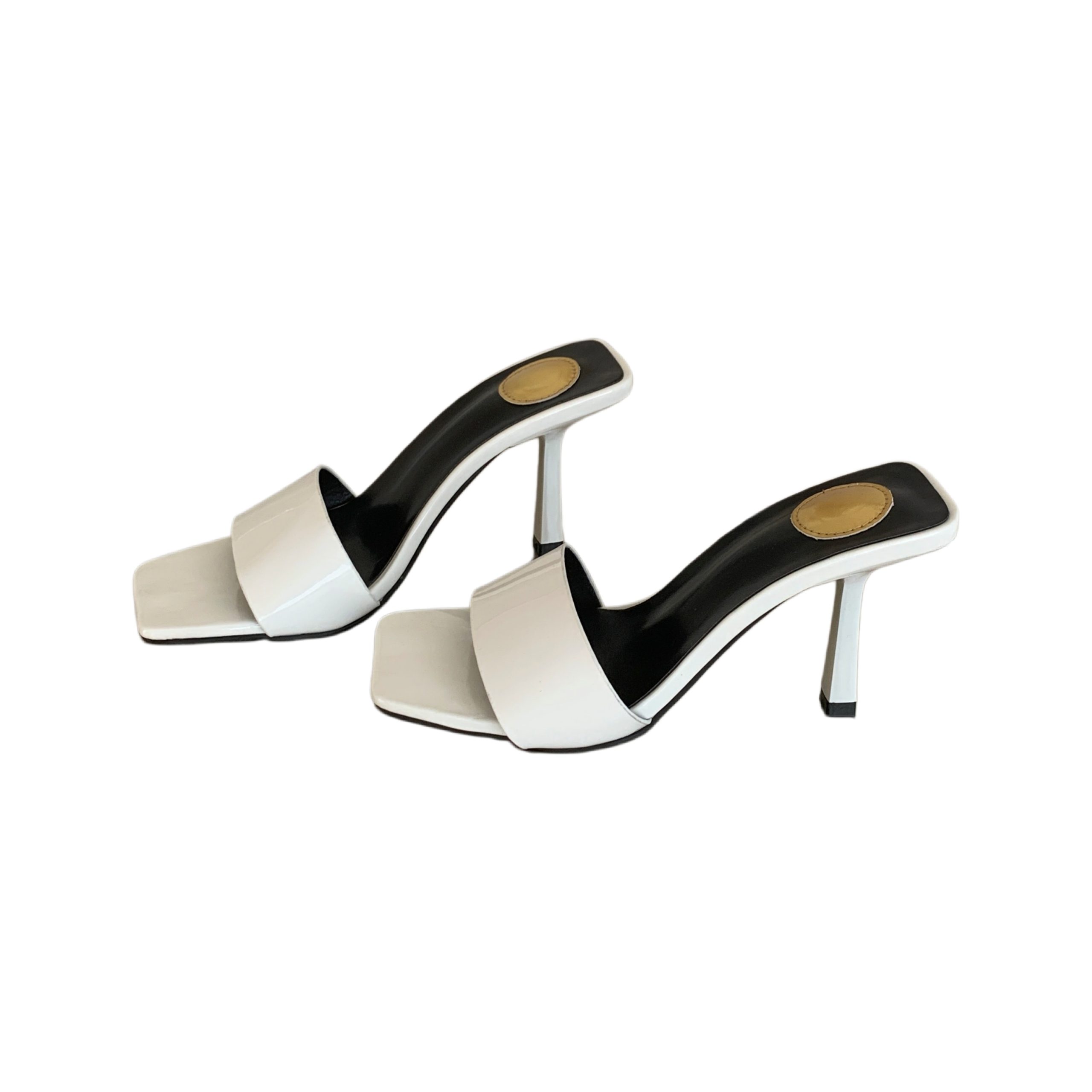 Women's Slippers 2026 Summer New Style Thin Heel High-end Elegant White High Heel Sandals Comfortable